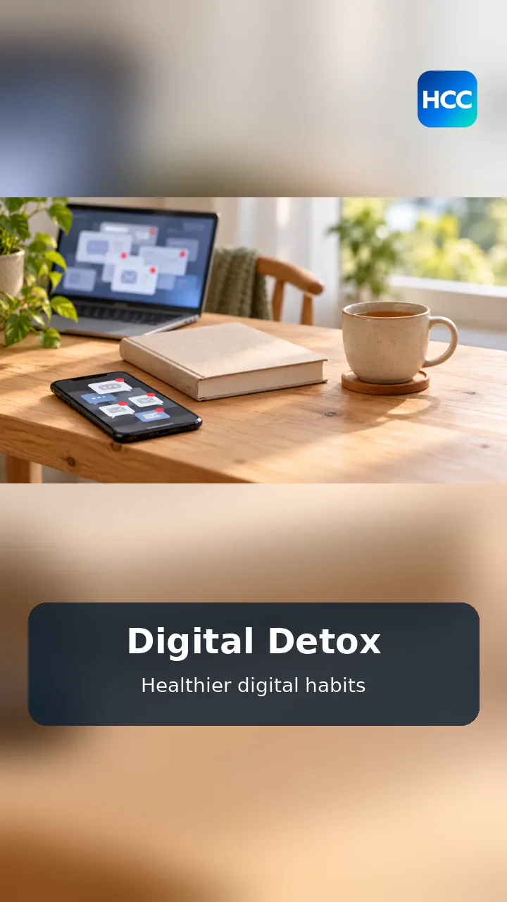 Digital Detox video cover with Health Call Clinic logo