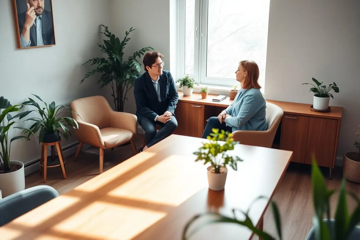 Private psychiatry consultation room at Health Call Clinic, Dubai Healthcare City